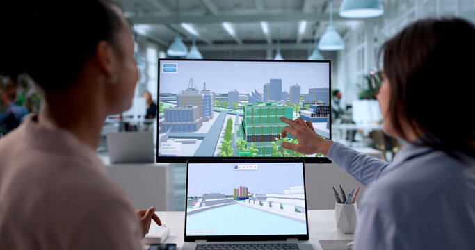 Engineers Using GIS Mapping Technology