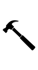 Black silhouette of a hammer tool.
