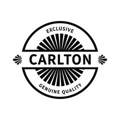 Obraz premium Vector illustration icon carlton exclusive genuine quality black logo emblem