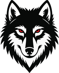 Obraz premium Wolf head conservation emblem