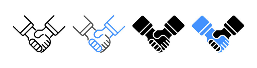 Obraz premium Handshake Brotherhood Icon Vector Illustration