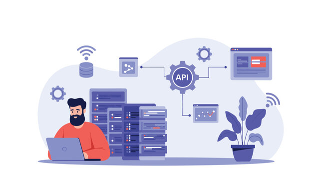 Backend developer working on server infrastructure and API integration for cloud computing systems and database management.