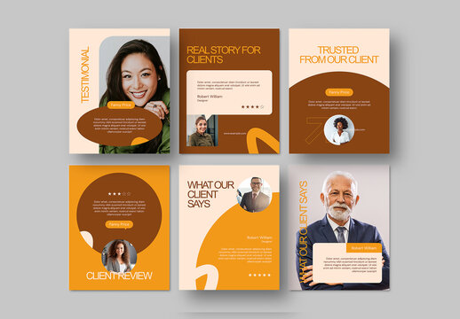 Customer Review Social Media Post Layouts