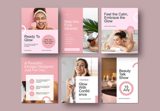 Spa and Wellness Social Media Layouts