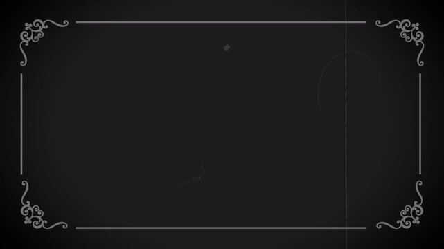 Animated Set of retro vintage silent movie caption cards with old film effects and scratches.	
