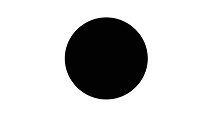 Black Circle Shape on White Background 1.