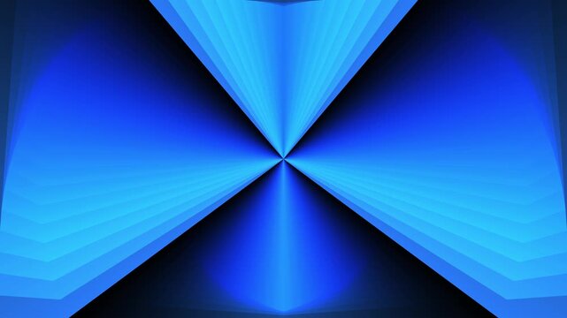 Blue Abstract Geometric Radial Background Converging Lines, Symmetry and Futuristic Gradient with Geometric Beam Pattern