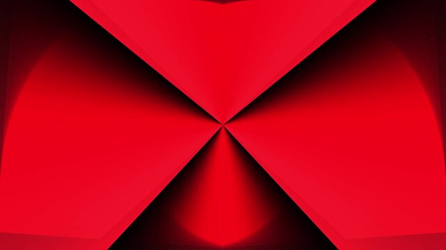 Red Abstract Geometric Radial Background Converging Lines, Symmetry and Futuristic Gradient with Geometric Beam Pattern