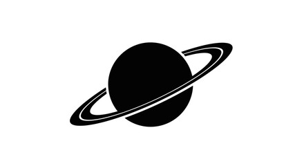 Black Planet with Ring System Illustration. © Hani