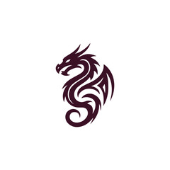 Naklejka premium Tribal Dragon Logo