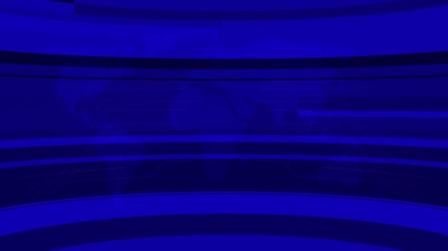 News studio ,blue animation for breaking news and broadcast visuals news studio background News background with world map earth globe animation concept, Motion graphics of world news background