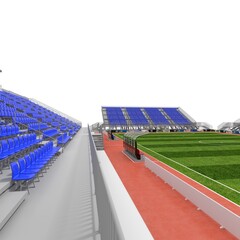 3d render of outdoor futsal arena