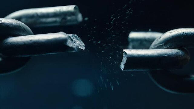Breaking Chain Freedom Liberation Concept.
