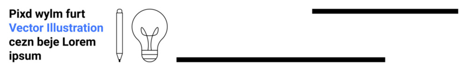 Innovation, creativity, education, business planning, brainstorming, design thinking. Light bulb, pen and text elements on a clean layout. Innovation and creativity concept © robu_s