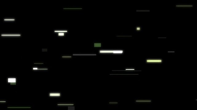Abstract digital data corrupt stream motion with glitch lines and pixel information flow background