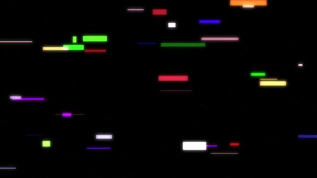 Modern abstract digital data glitching movement creating colorful corrupted information video effect loop