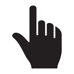 Fototapeta premium Black hand gesture icon isolated on transparent background