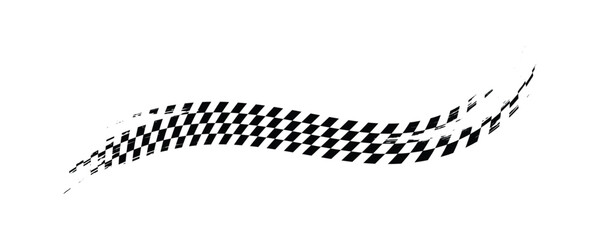 Naklejka premium Race flags or checkerboard background. Chess game or rally sport car competition wallpaper. Tilted black and white squares pattern. Banner with checkered texture. Vector flat illustration