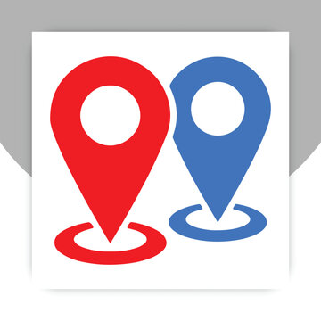 Location Map Pin Icon Set &ndash; GPS Marker, Navigation and Place Pointer Symbols,