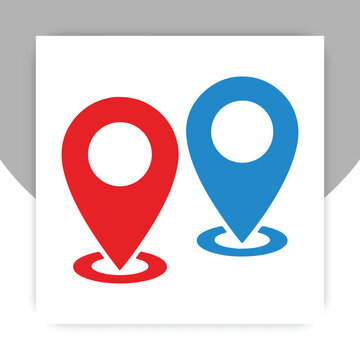 Location Map Pin Icon Set &ndash; GPS Marker, Navigation and Place Pointer Symbols,