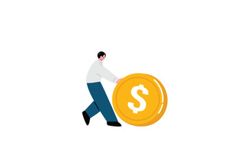 お金を稼ぐ男性