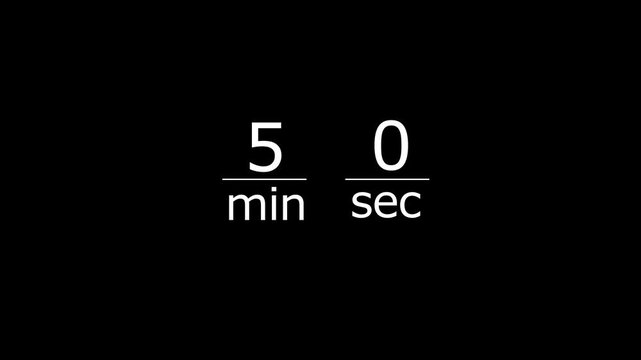 Counting 17-minute timer animation background. Countdown timer clock icon 4k video.