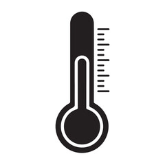 Thermometer icon symbol for temperature measurement  weather and climate concept