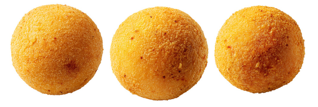 Brazil Acaraj fried pea ball isolated on white transparent background, concept of South American Cuisine