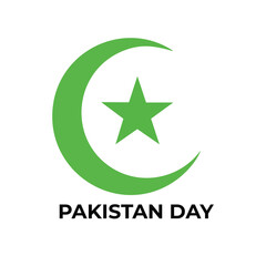 Obraz premium Pakistan crescent moon and star illustration for Pakistan Day celebration symbolizing national pride and cultural heritage