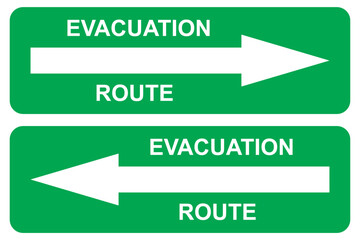 evacuation route sign posters vinyl stikers any type of design & sizes © Faridzdesign