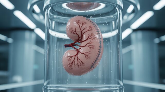 Genetically modified kidney macro vascular network xenotransplantation detail