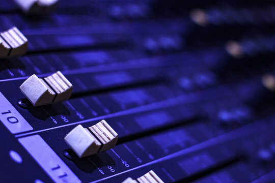 Digital audio control slider volume board.