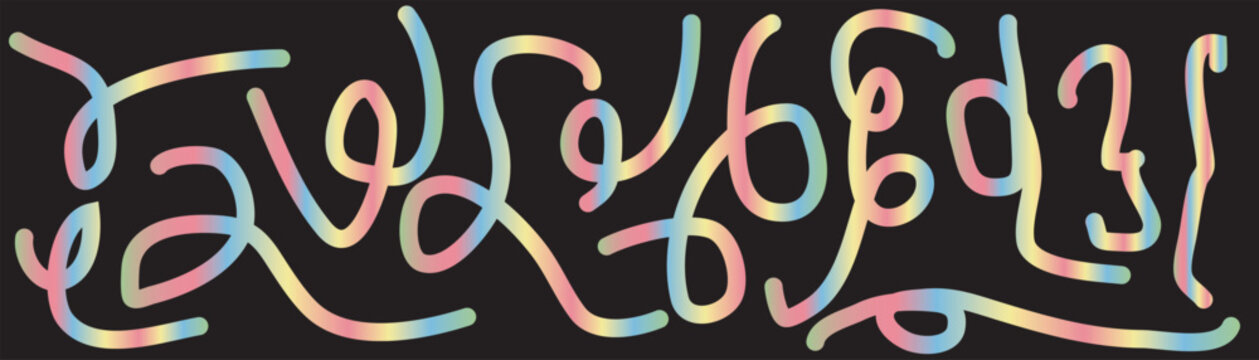 Colorful gradient numbers set for modern design projects.