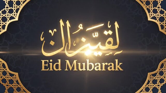 Eid Mubarak Islamic Greeting Card Animation.