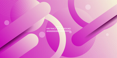 Abstract dynamic bright pink gradient illustration background with 3D appearance and simple circle pattern. Vector Eps10