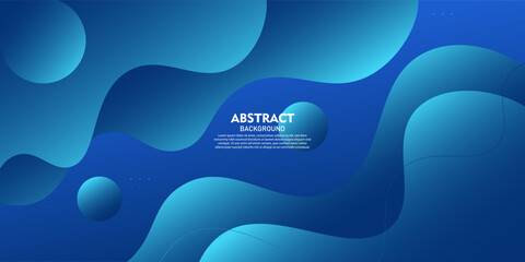 Abstract wave pattern in bright blue on a background. Simple and trendy business banner background. Eps10 vector.