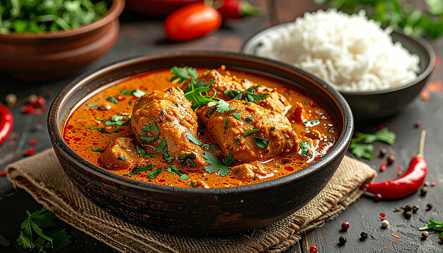 Bangladeshi hilsa curry rustic