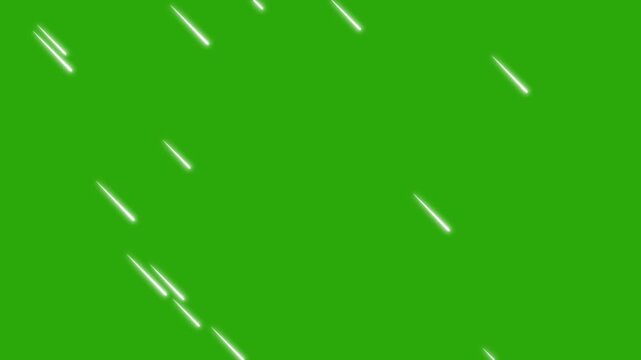 shooting star Starry space rain seamless with sky stars in night galaxy, Meteor rain falling animation on green screen, 4K Flickering Starfield with Shooting Stars, Space Rain Animation,