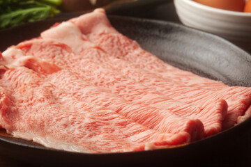 黒毛和牛のすき焼き