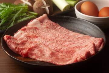 黒毛和牛のすき焼き