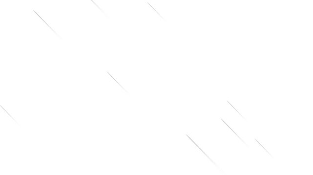 falling meteorites rain video with white background. streaks of light fall like rain against black. 4K animated shooting star for cinematic motion graphics, overlays, Meteor rain falling animation 