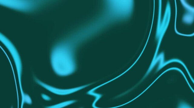 Abstract Fluid Art - Mesmerizing Turquoise and Emerald Green Motion.