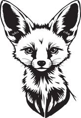 Obraz premium Fennec fox. Hand drawn vector illustration