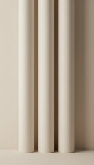 Fototapeta premium Minimalist Vertical Cylinders in Soft Neutral Tones.