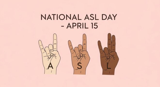 Hands signing ASL letters on National ASL Day April 15