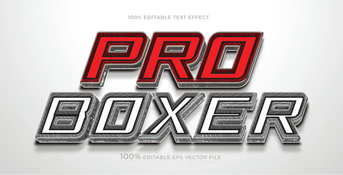 pro boxer fight editable text effect