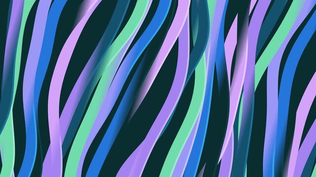 Abstract Wavy Lines - Colorful Background Animation Loop.