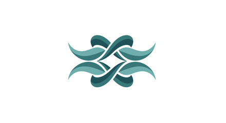 Naklejka premium Abstract Teal Logo Design Element Illustration.