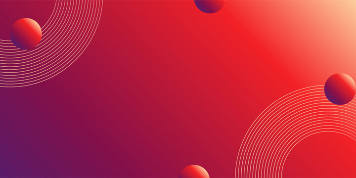 Abstract modern gradient horizontal template background. Trendy bright circle lines creative design. Minimal style graphic elements. Suit for poster, cover, banner, flyer, brochure, presentation