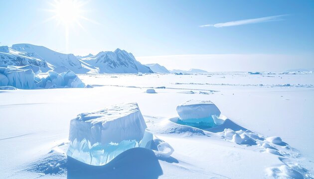 冷たい氷の世界のイメージ画像　南極